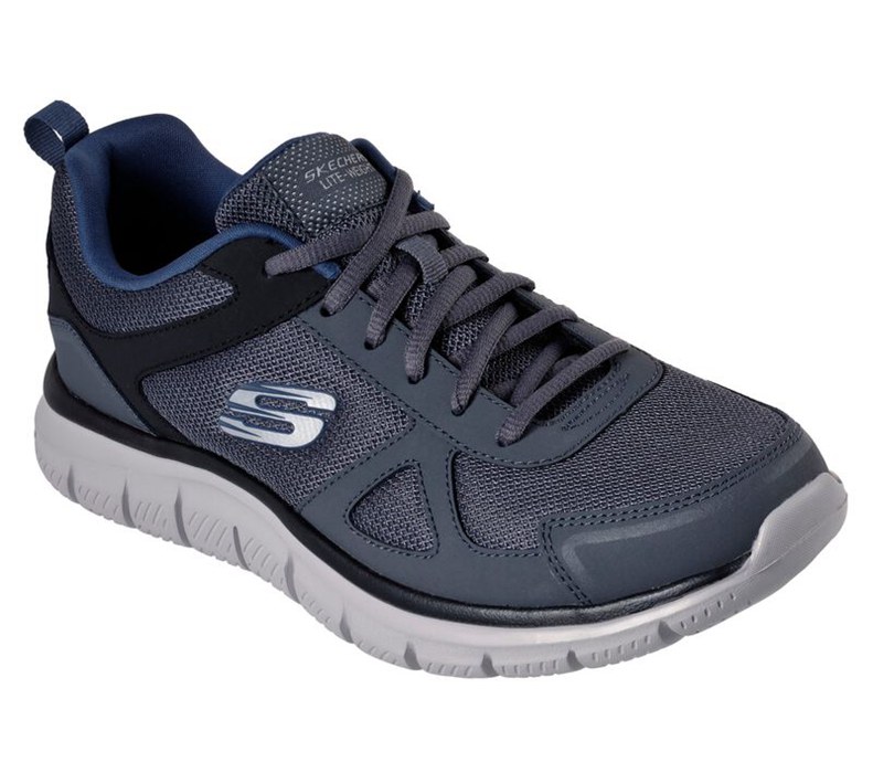 Skechers Track - Mens Sneakers Grey/Navy [AU-GH1350]